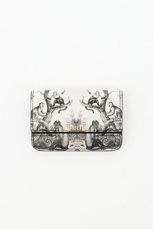 Burberry Leather Card Holder On Chain