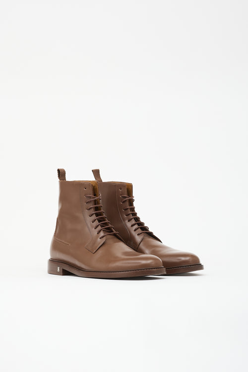 Burberry Leather Lace Up Boot