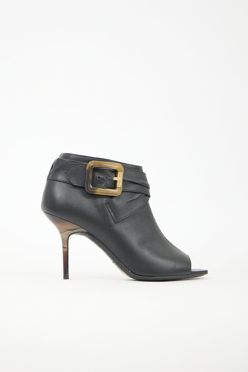 Burberry Leather Buckle Bootie