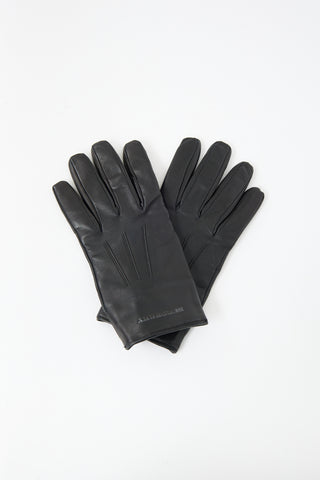 Burberry Leather Logo Gloves