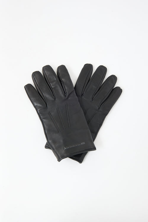 Burberry Leather Logo Gloves
