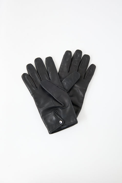 Burberry Leather Logo Gloves