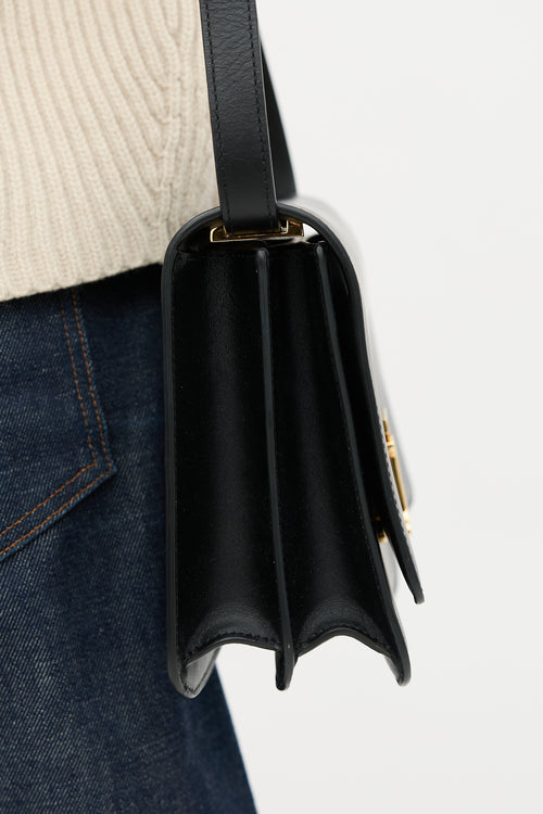 Burberry Leather Medium TB Flap Bag