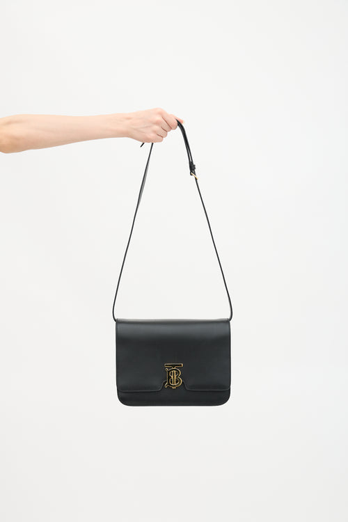 Burberry Leather Medium TB Flap Bag