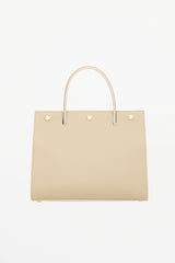 Burberry Leather Small Title Tote Bag