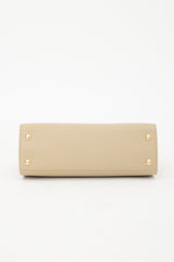 Burberry Leather Small Title Tote Bag