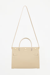 Burberry Leather Small Title Tote Bag