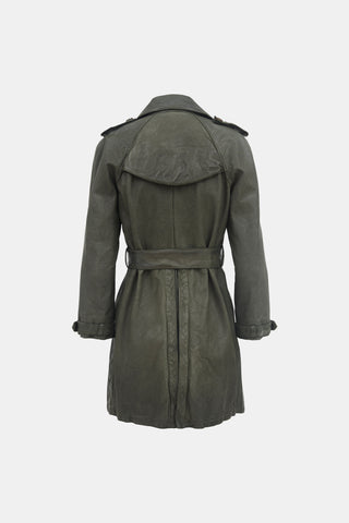 Burberry Leather Trench Coat