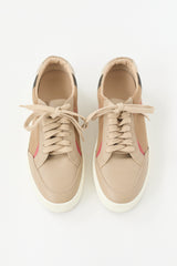 Burberry Leather & Canvas Check Sneaker