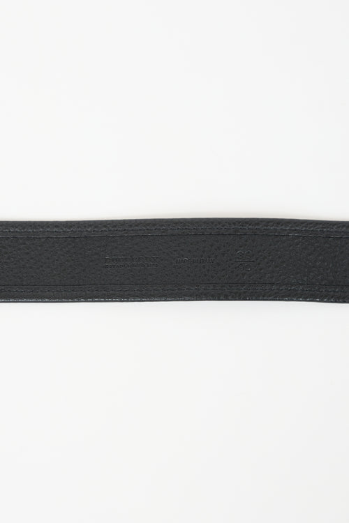 Burberry Leather & Check Belt