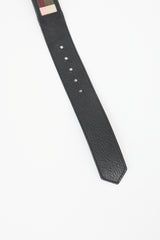 Burberry Leather & Check Belt