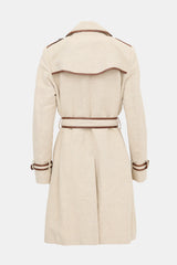 Burberry Linen & Leather Trench Coat