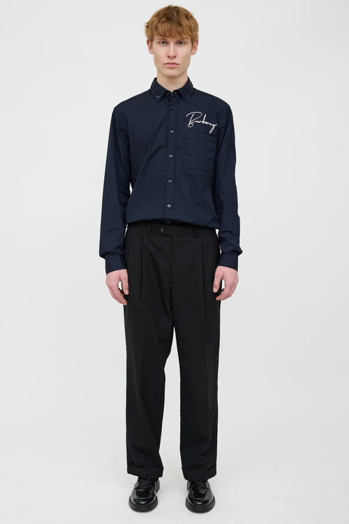 Burberry Logo Button Up Shirt