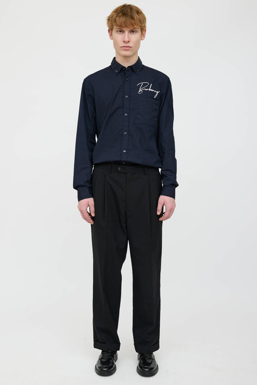 Burberry Logo Button Up Shirt