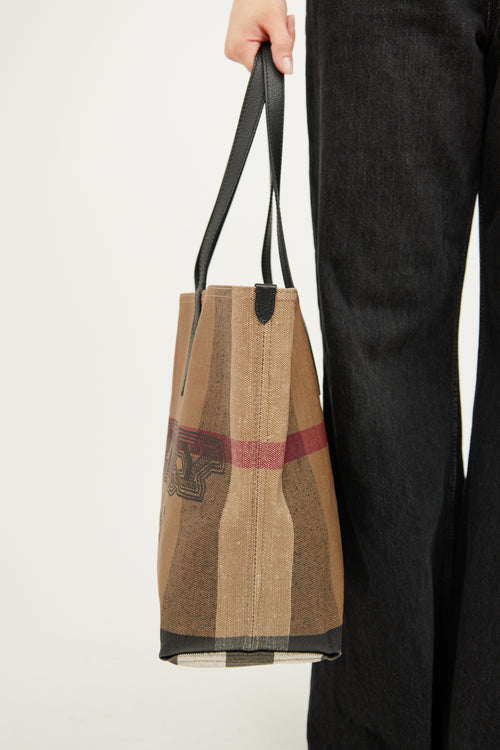 Burberry Mega Check Doodle Tote Bag