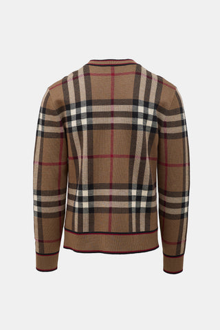 Burberry Merino Wool Check Sweater