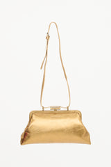 Burberry Metallic Leather Clutch Bag