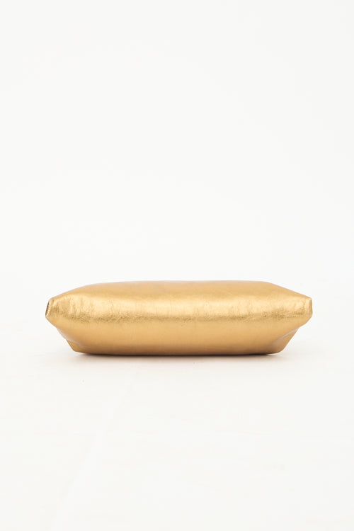 Burberry Metallic Leather Clutch Bag