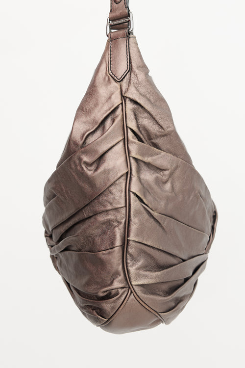 Burberry Metallic Leather Maggie Knot Bag