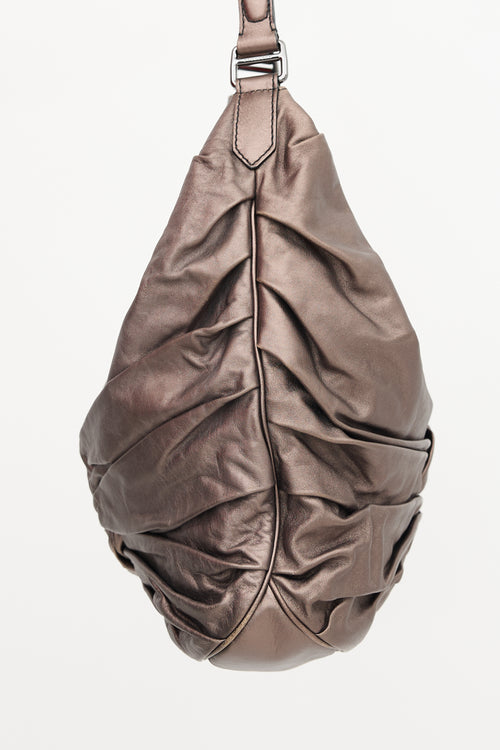 Burberry Metallic Leather Maggie Knot Bag