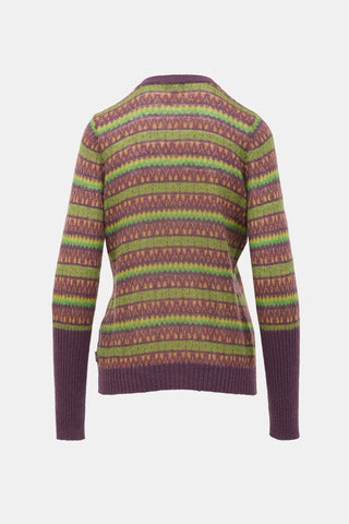 Burberry Mohair Patterned Cardigan