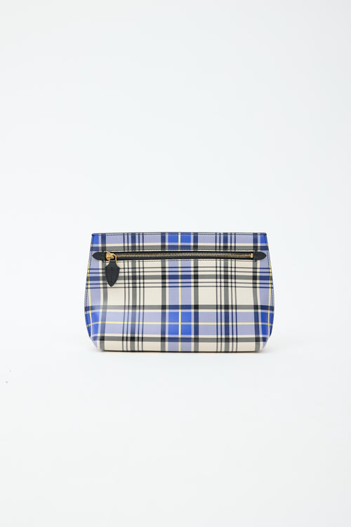 Burberry Two Tone Plaid Clutch