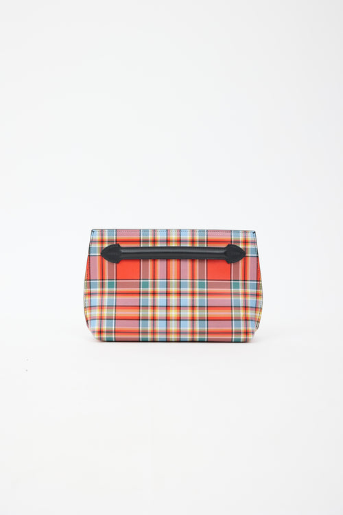 Burberry Two Tone Plaid Clutch