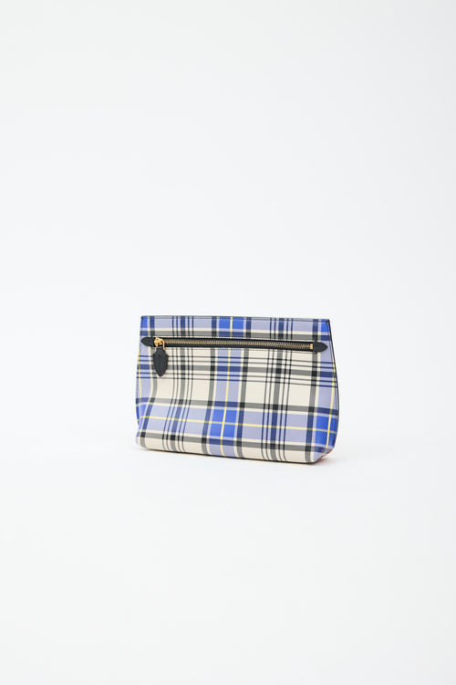 Burberry Two Tone Plaid Clutch