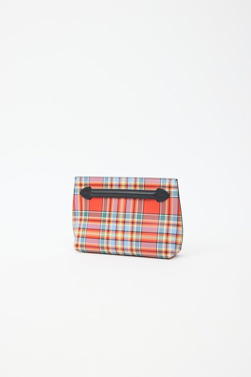 Burberry Two Tone Plaid Clutch