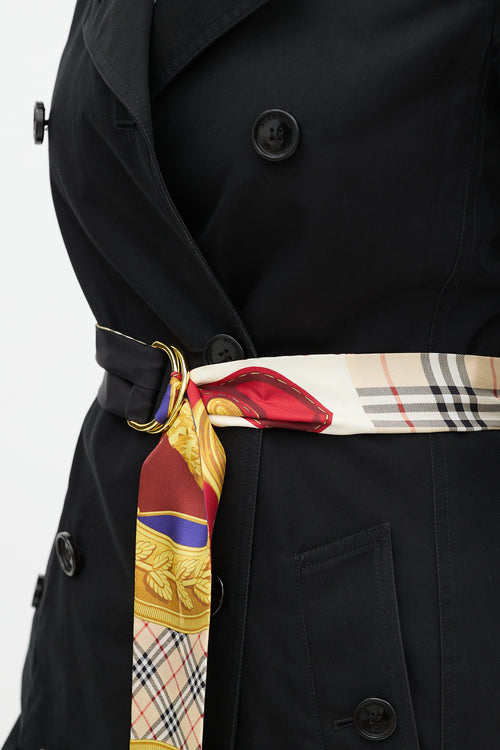Burberry Multicolour Silk Patchwork Archive Ribbon