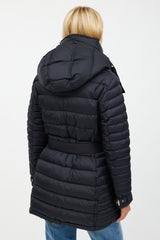 Burberry Navy & Gold Mid Length Puffer Jacket