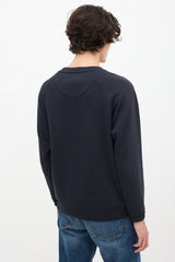 Burberry Navy & Green Nova Check Crewneck