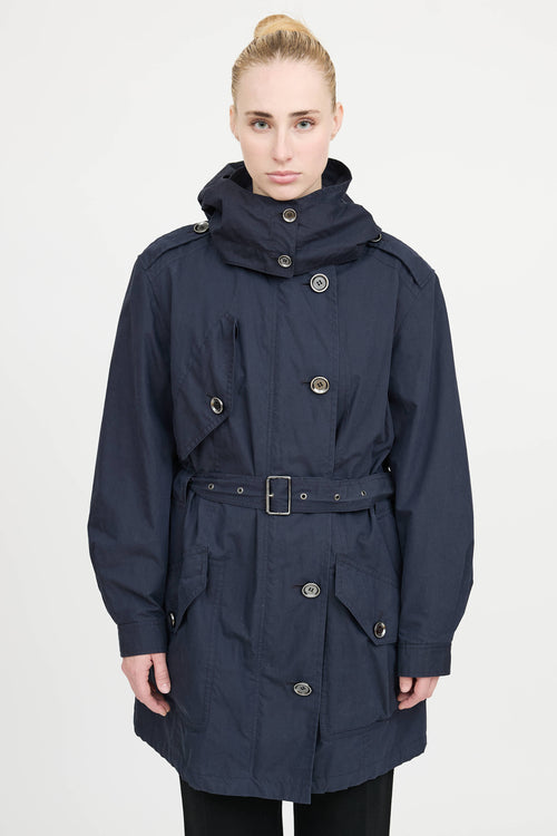 Burberry Hooded Belted Parka