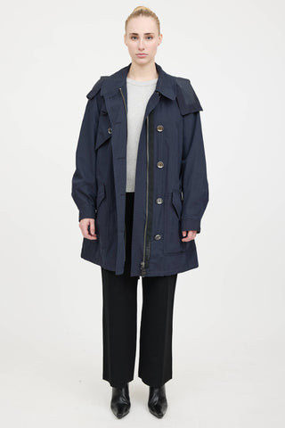 Burberry Hooded Belted Parka