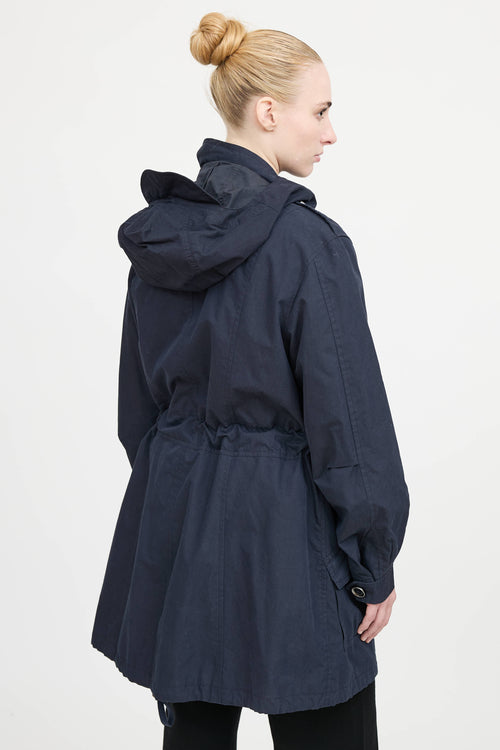 Burberry Hooded Belted Parka