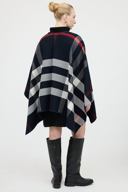 Burberry Wool Check Cape