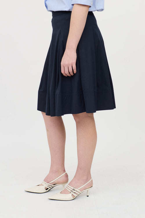 Burberry Cotton Pleated Skirt
