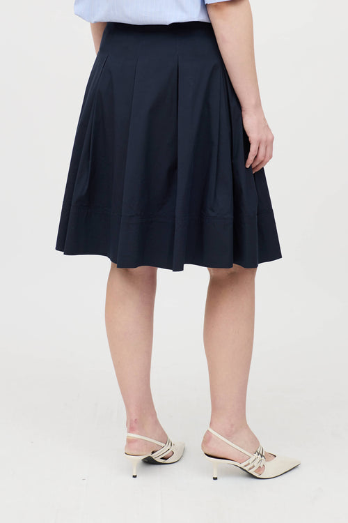 Burberry Cotton Pleated Skirt
