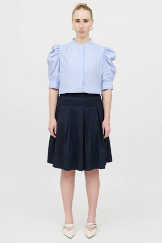 Burberry Cotton Pleated Skirt