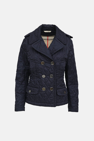 Burberry Double Breasted Quilted Jacket