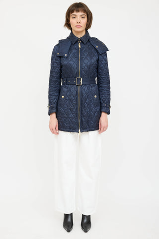 Burberry Quilted Hooded Jacket