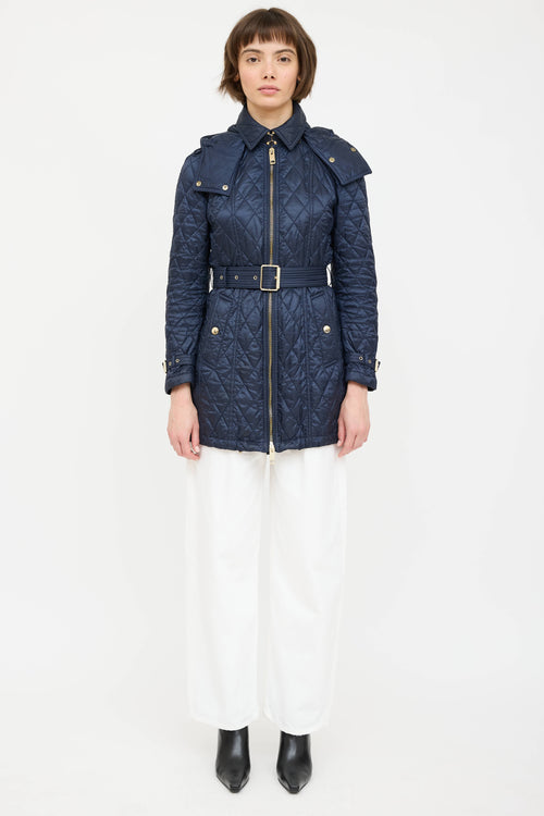 Burberry Quilted Hooded Jacket