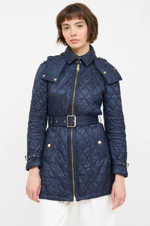 Burberry Quilted Hooded Jacket