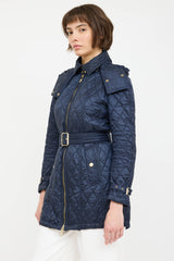 Burberry Quilted Hooded Jacket