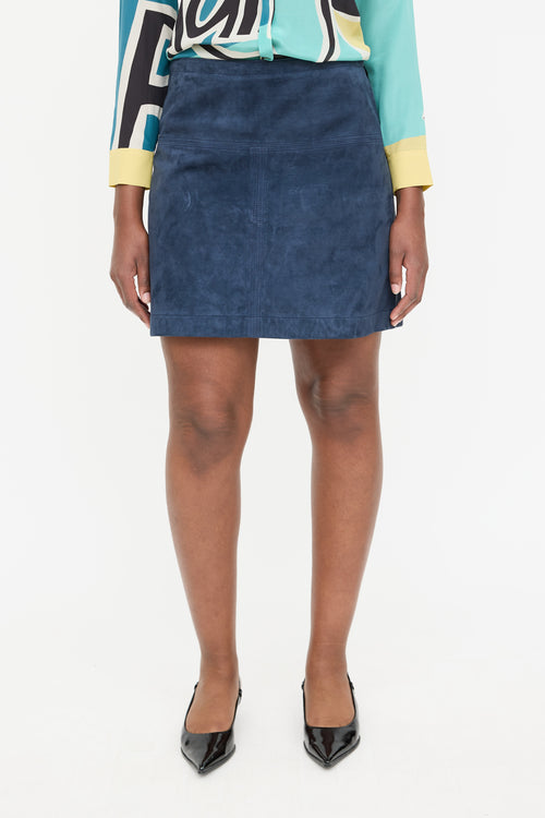 Burberry Suede Mini Skirt