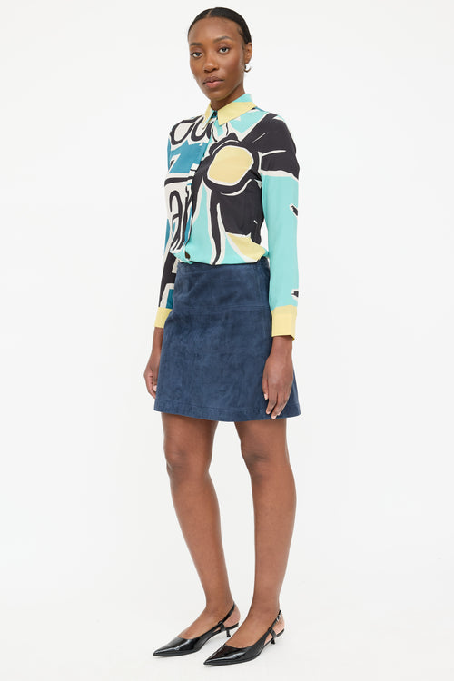 Burberry Suede Mini Skirt