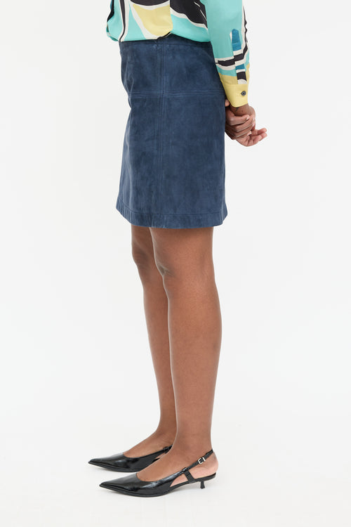 Burberry Suede Mini Skirt