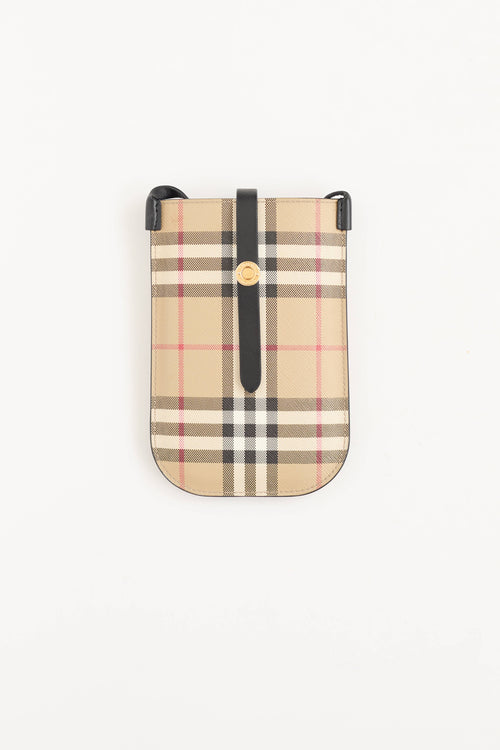 Burberry Nova Check Anne Phone Holder