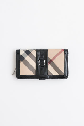 Burberry Nova Check Long Bi-Fold Wallet