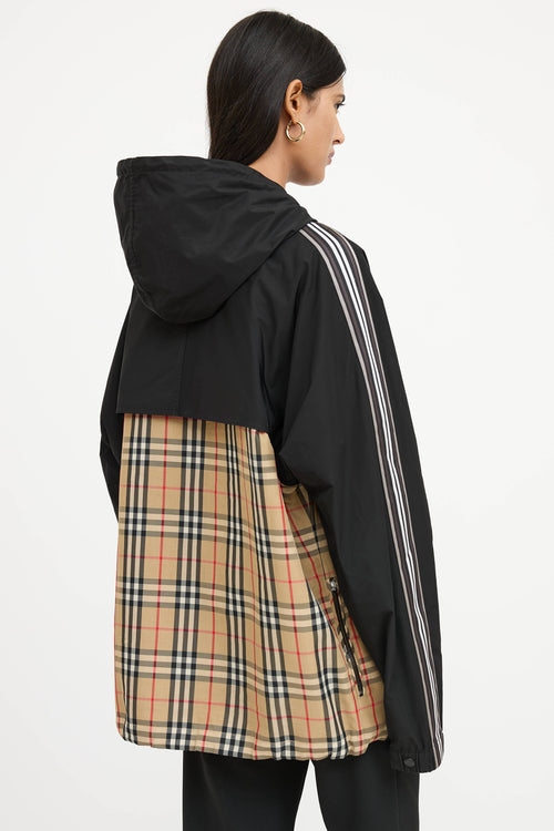 Burberry Nylon Nova Check Hooded Jacket
